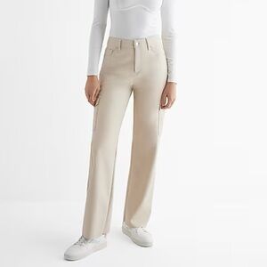 Express Cream Wide Leg Women's Pants